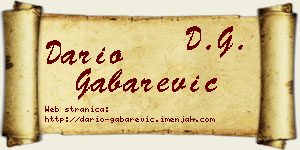 Dario Gabarević vizit kartica